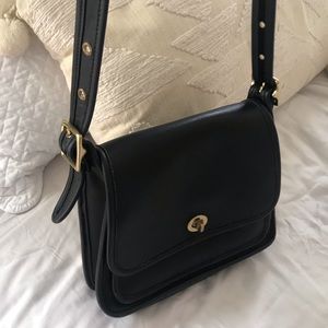 Black leather Coach Bag